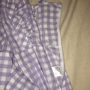 uo emerson gingham ruffle jumpsuit